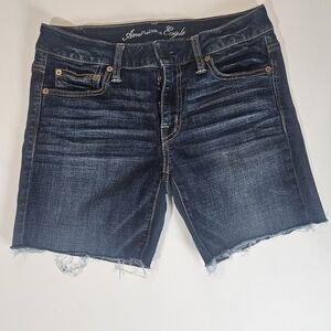 American Eagle‎ Jorts Womens Size 2 Boy Fit Stretch Denim Jean Shorts
